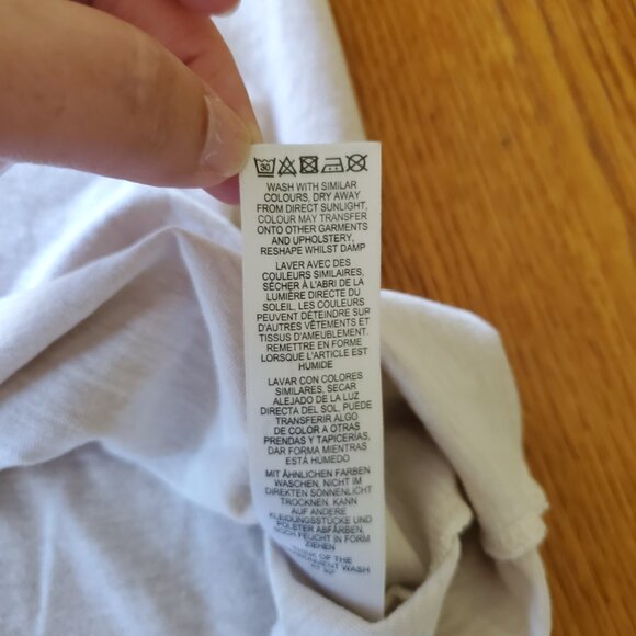 asos Distressed Look Short Sleeve Tee Large Oatmeal Color - Picture 14 of 16